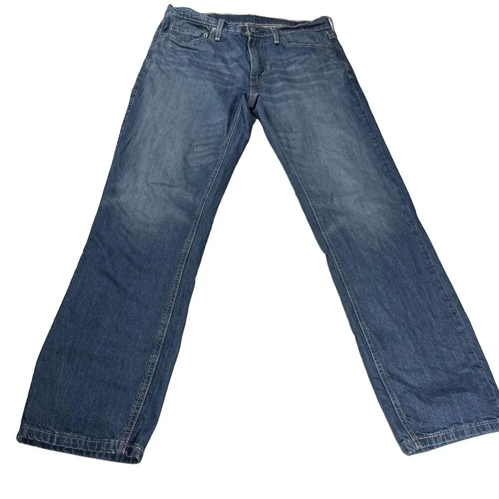 Levis Mens 541 Size 33 x 32 Athletic Fit Jeans Dark Wash Denim